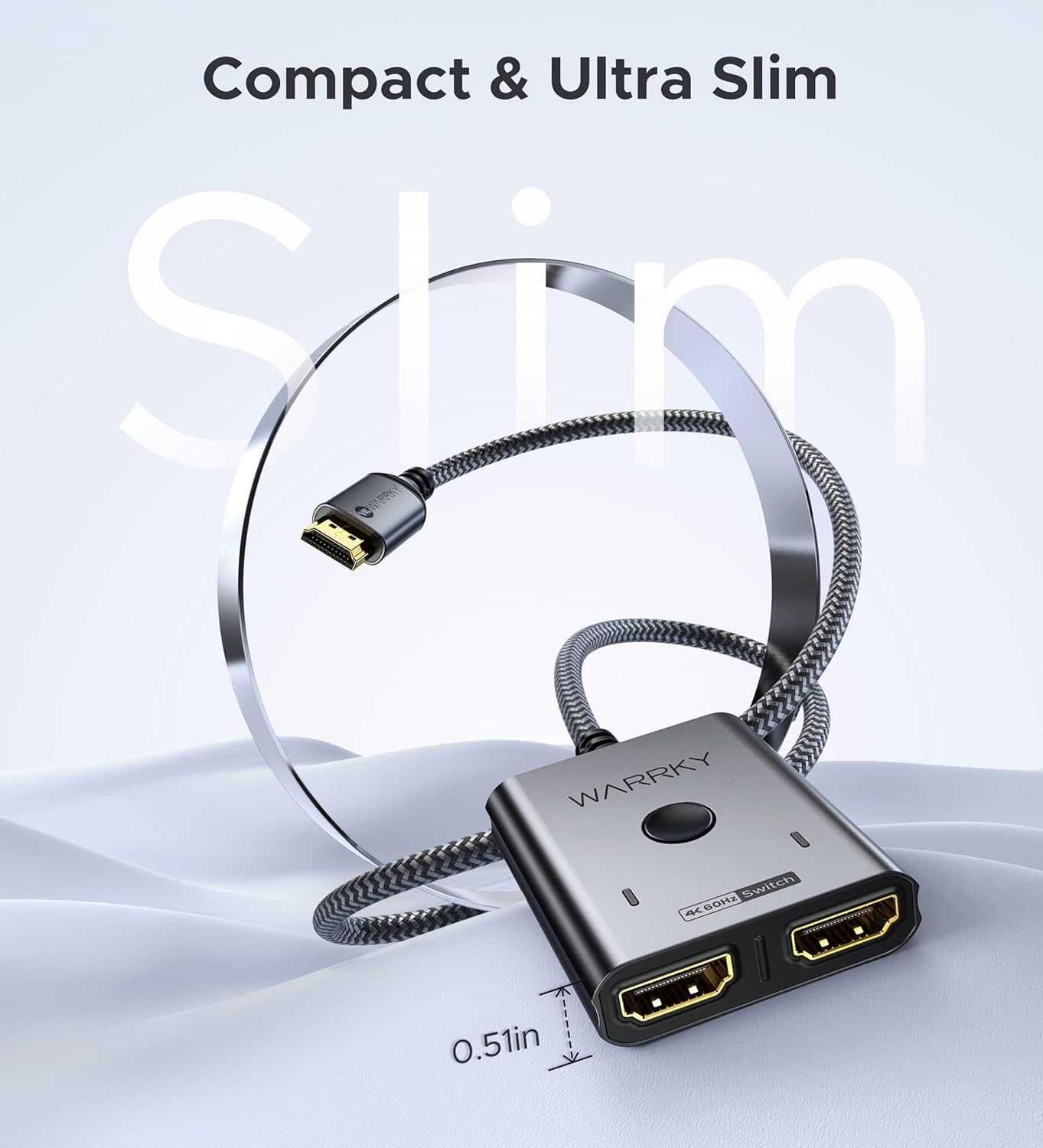 Przełącznik HDMI 2 w 1 wyjście 4K przy 60Hz HDCP 2.2 HDR WARRKY