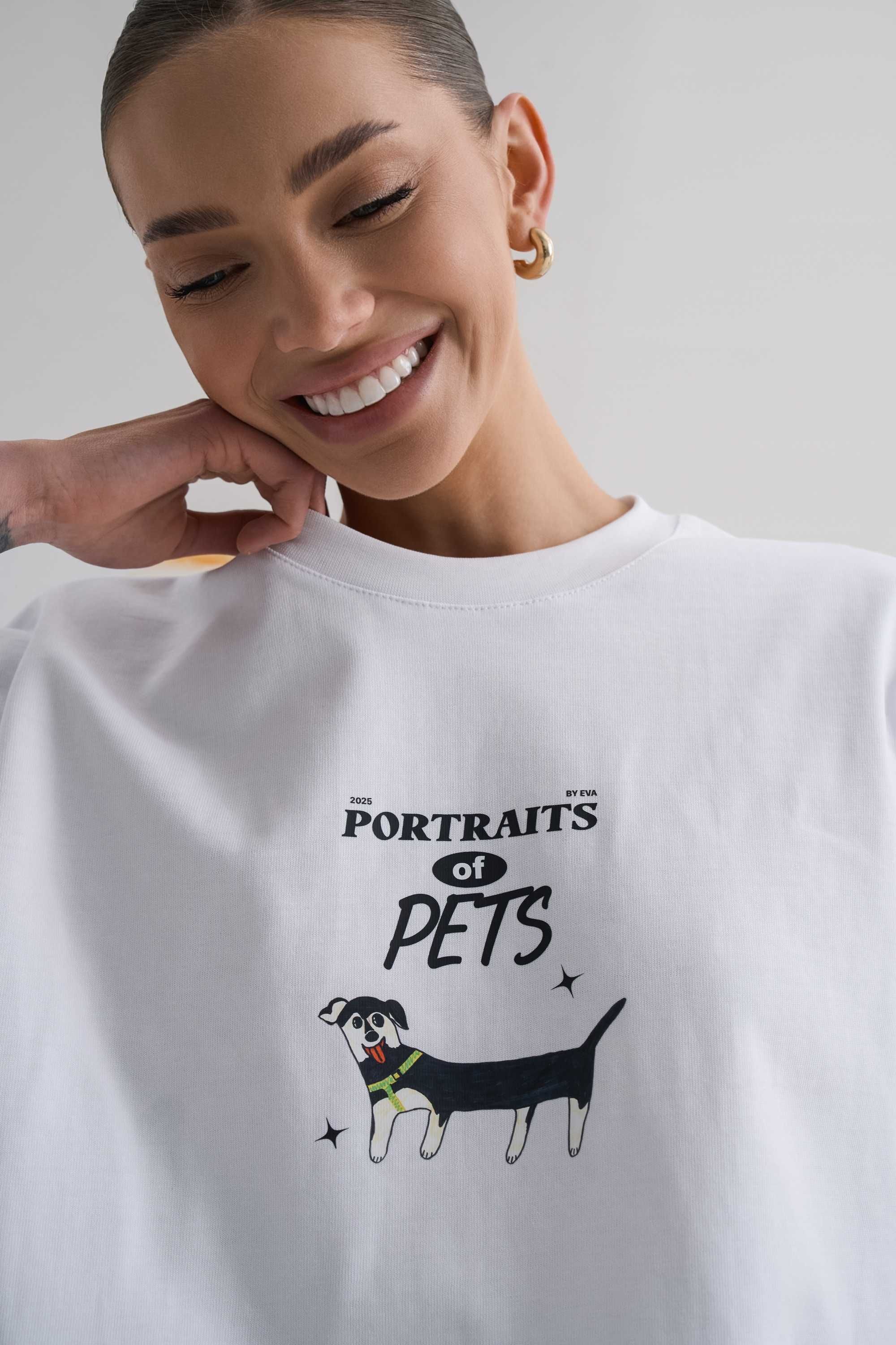 Футболка Portraits of Pets з принтом песик by Rikky Hype & OLX, L