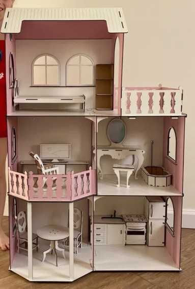 Будинок для барбі ляльковий будиночок з меблями 104 см висотою