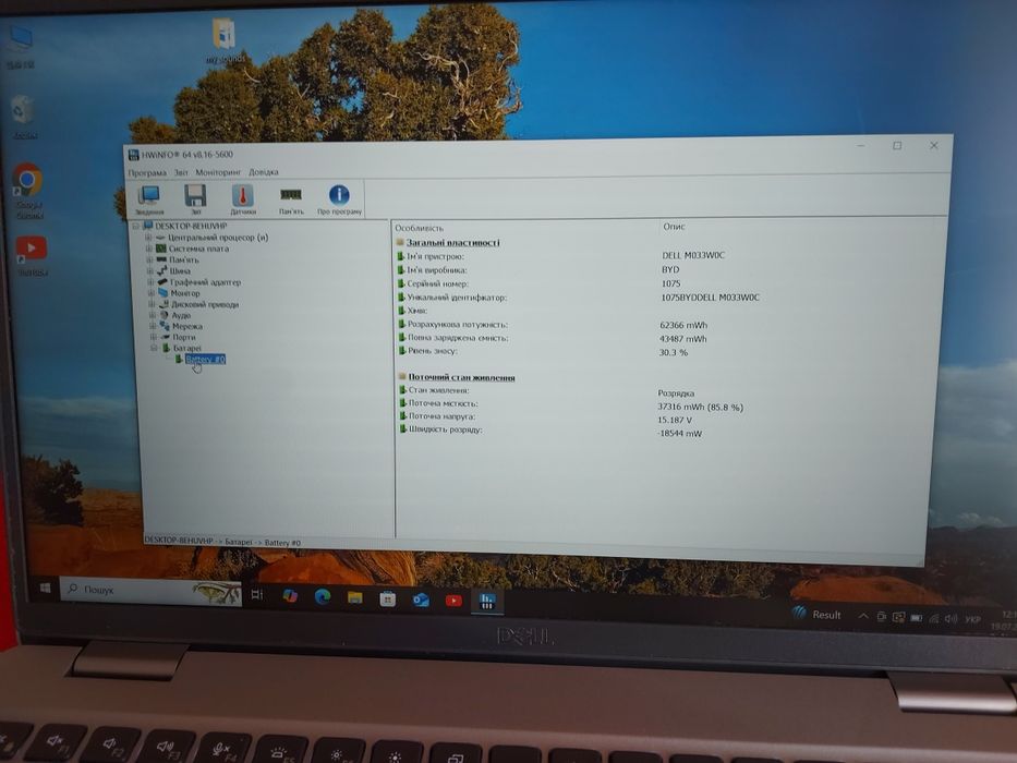 Ноутбук Dell Latitude 5520, i5-1135G7, Ram 16 GB, SSD 256Gb, FHD IP