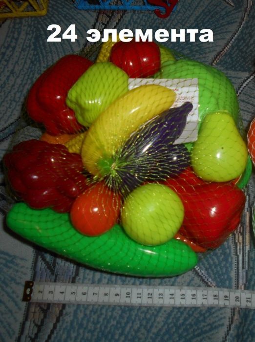 Фрукты овощи корзина для ролевых игр и изучения цвета формы лёгкие