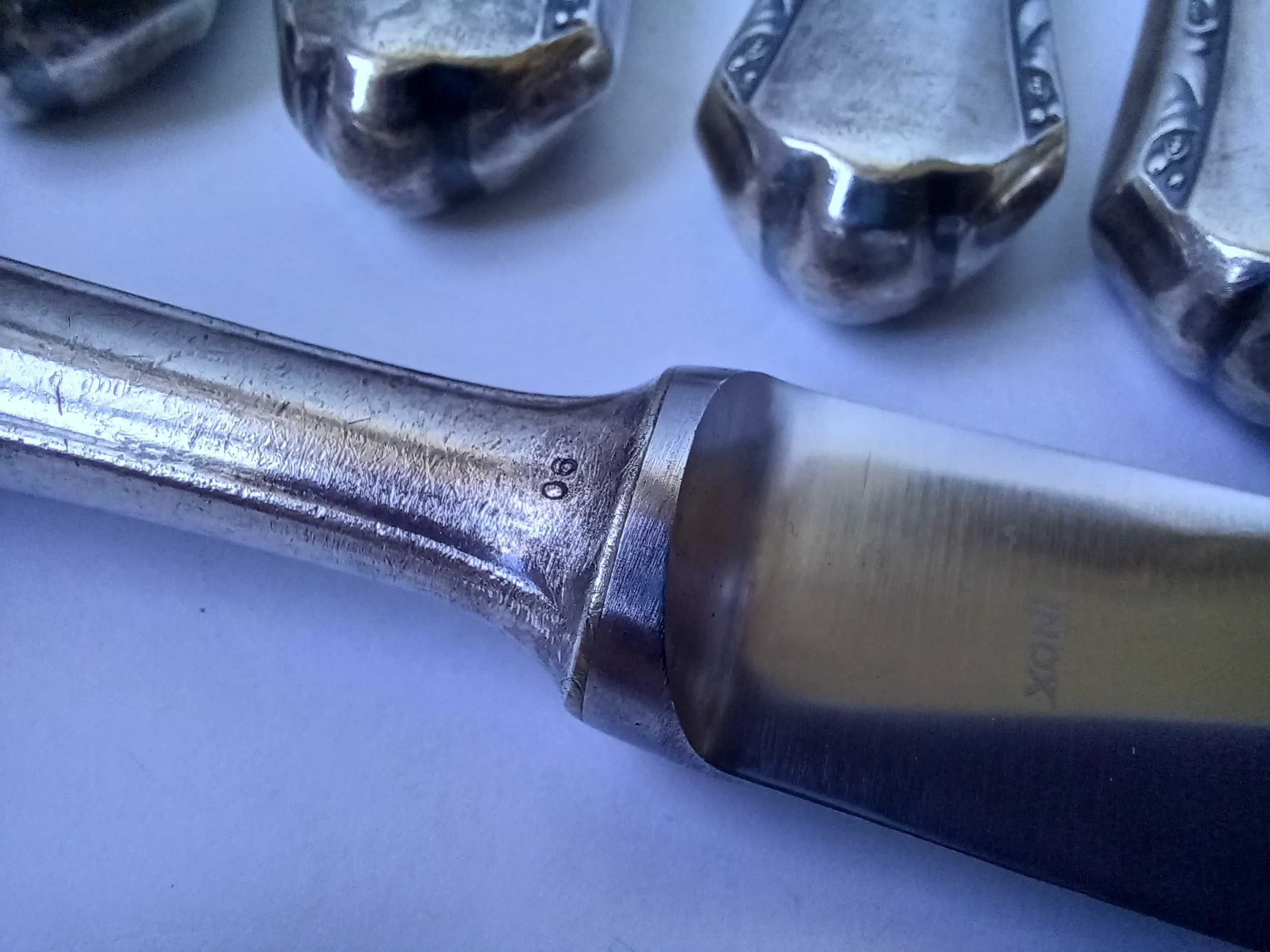 Набір кухонних ножів, INOX, Італія, нержавійка, посріблені ручки.