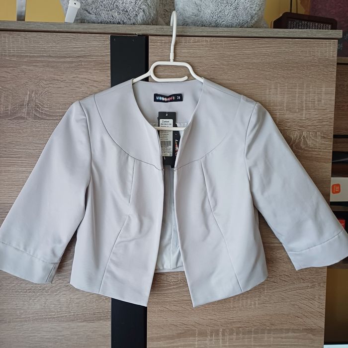 Vissavi bolerko damskie marynarka elegancka S szara nowa