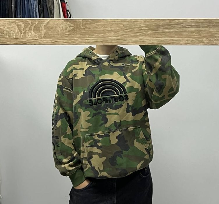 SouthPole Оверсайз камо худі rap camo hoodie сауспол реп sk8 bape y2k