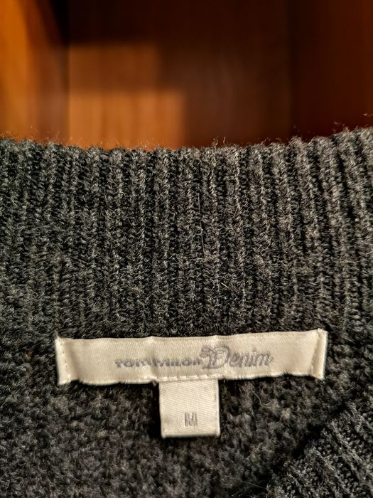 Sweter Tom Tailor ciemny siwy rozmiar M