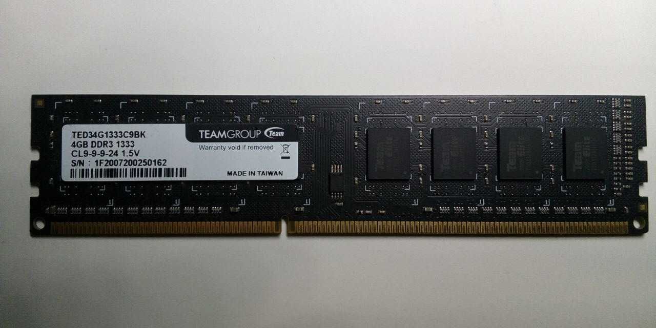 Оперативная память TEAM, DDR3 4GB, 1333