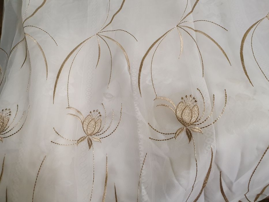 Тюль шифонова із вишивкою