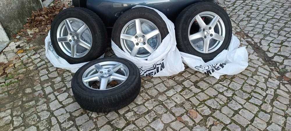 4 Pneus Michelin Alpin 6 - 185/65 R15 Com Jantes de Liga Leve