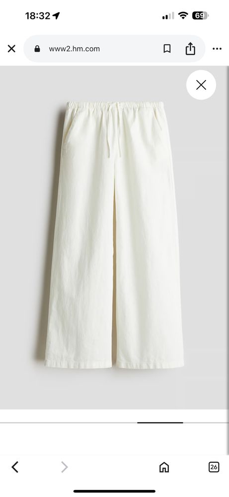 Лляні штани h&m 140розмір 9-10років