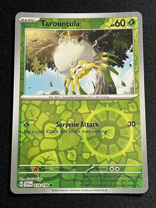 Carta Pokémon Tarountula 18/198 Scarlet & Violet