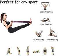 Bandas elásticas de fitness para yoga, musculação e pilates (cor rosa)