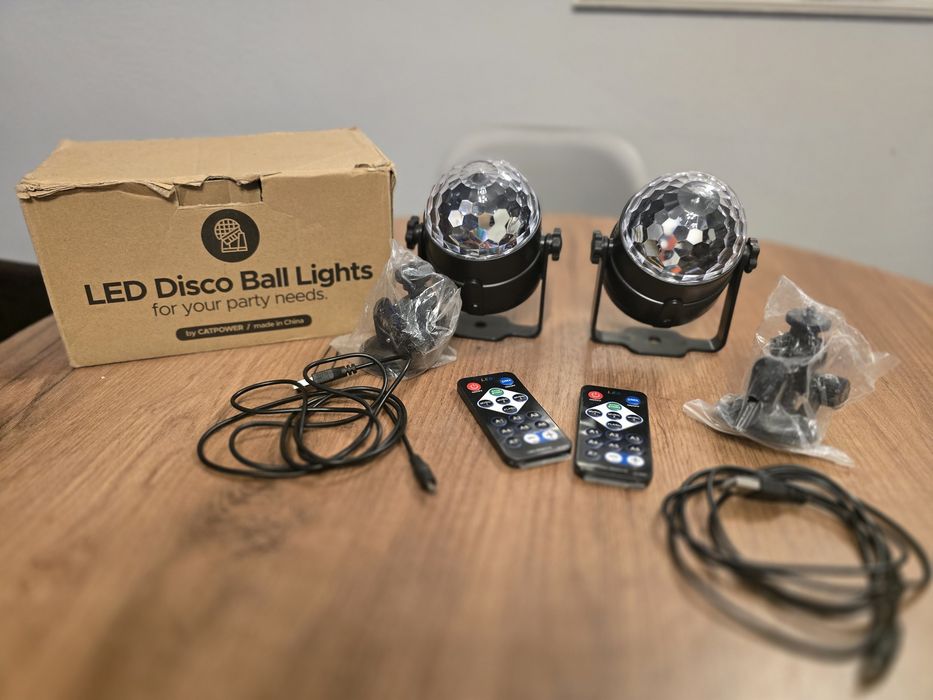 Kula Dyskotekowa Led Disco Ball Komplet 2szt