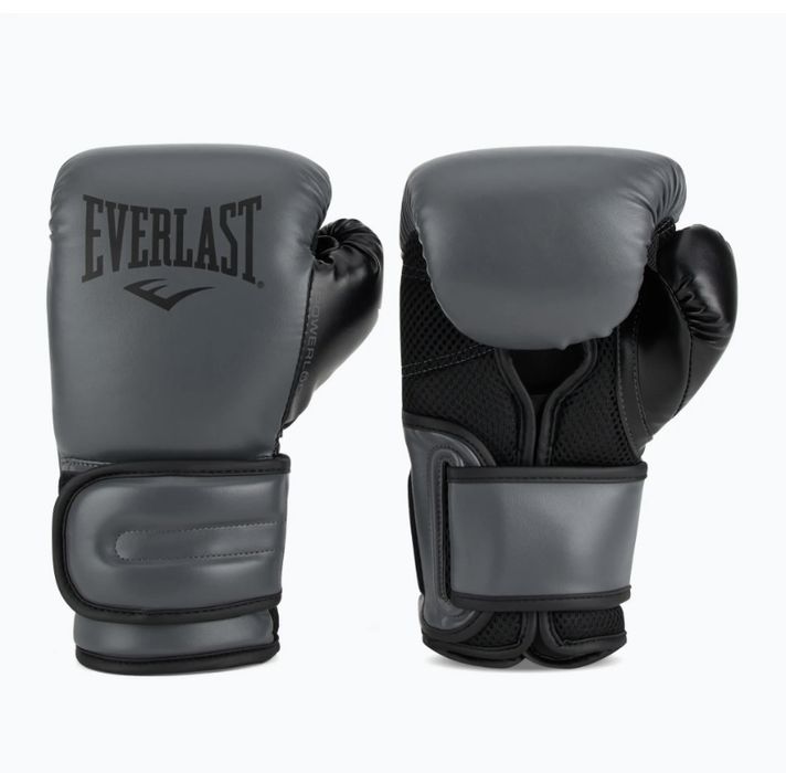 ОригіналРукавиці боксерські чоловічі EVERLAST Powerlock Pu сірі EV2200