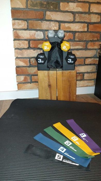 Zestaw 2w1 Gruba Mata do Ćwiczeń Joga Fitness + GRATIS Taśmy Oporowe