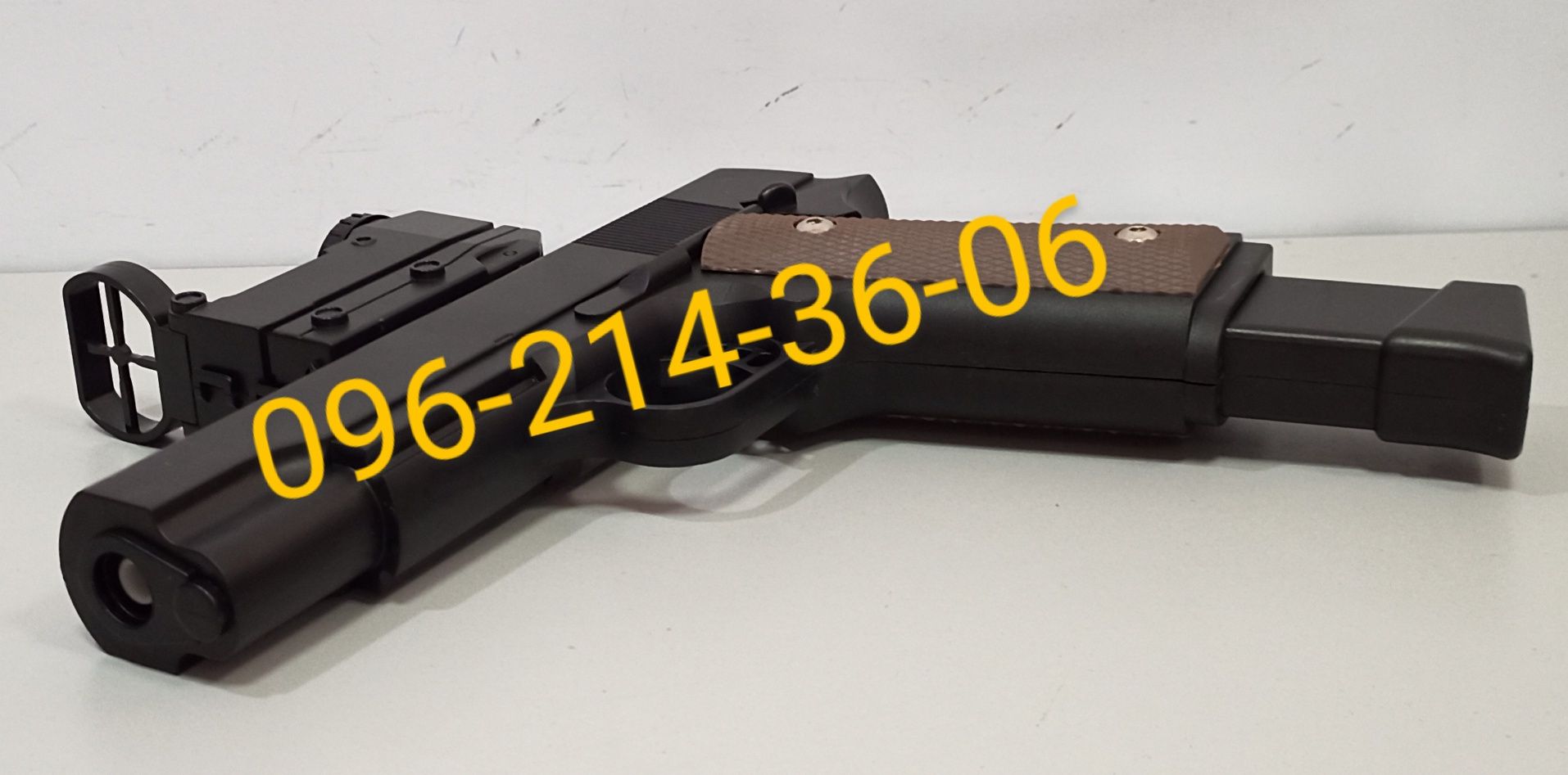 Распродажа Автоматический Детский пистолет Colt M1911 black аккумулято