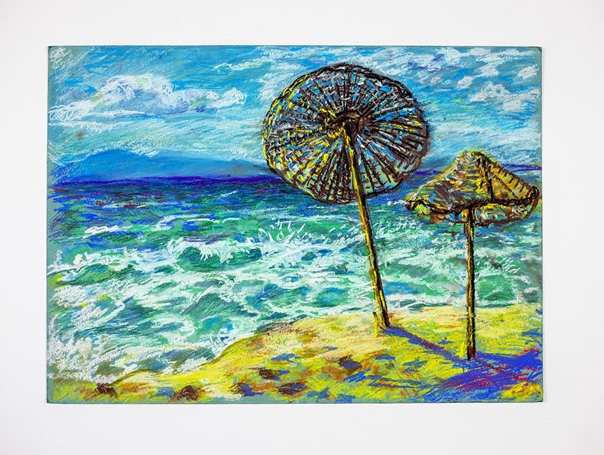 Пляж в Кушадасі, картини, краєвид, морський, інтер'єр.  40х50 см