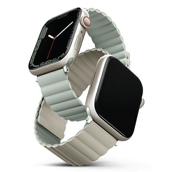 Pasek Magnetyczny Uniq REVIX do Apple Watch - Szałwia-Beżowy