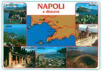 Pocztówka z mapką - Włochy  Napoli (Neapol)