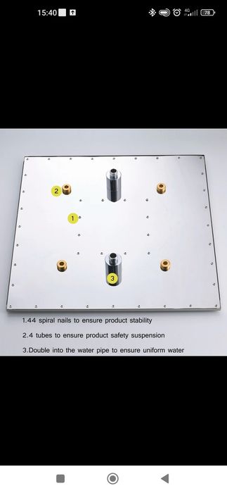 Тропічний душ Тропический душ 50 см Лійка для душу