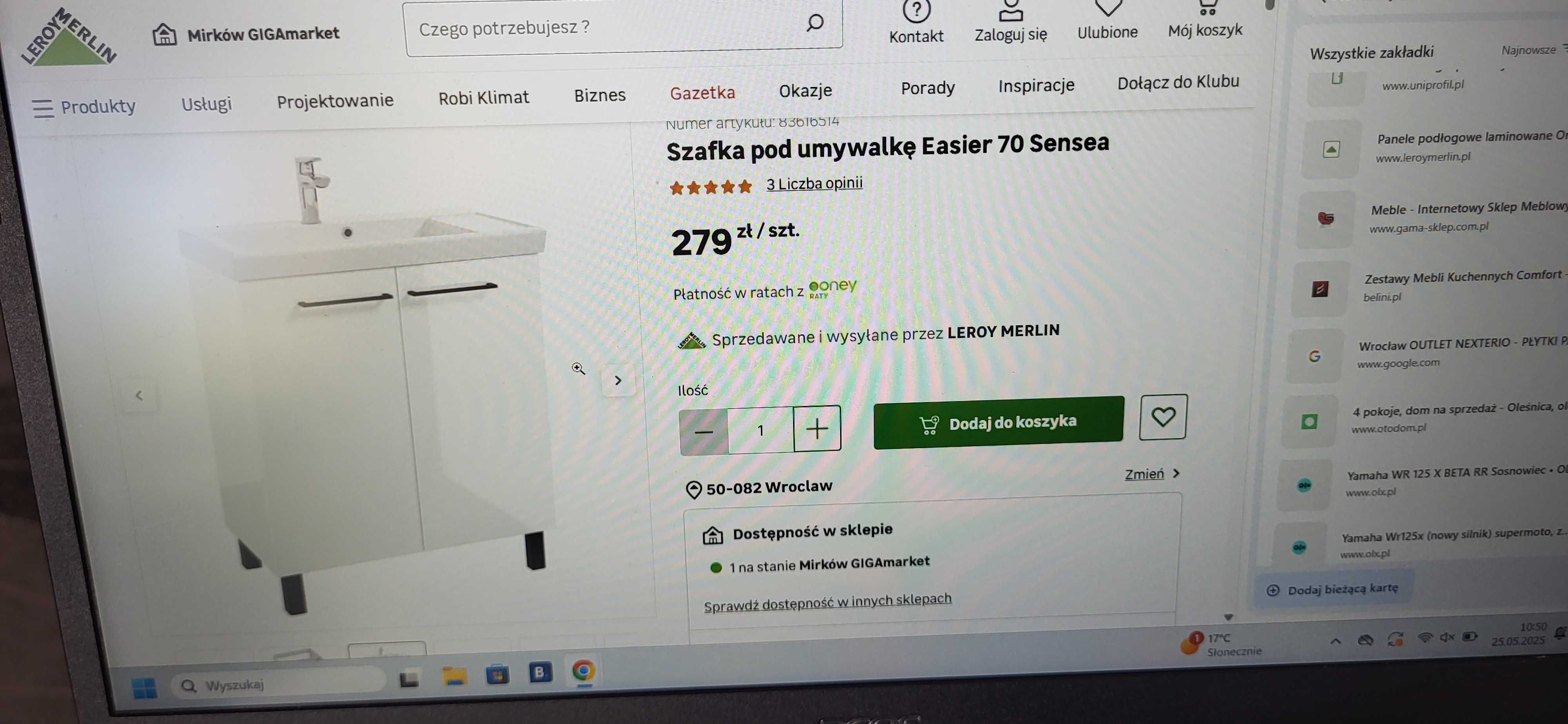 Sprzedam meble łazienkowe