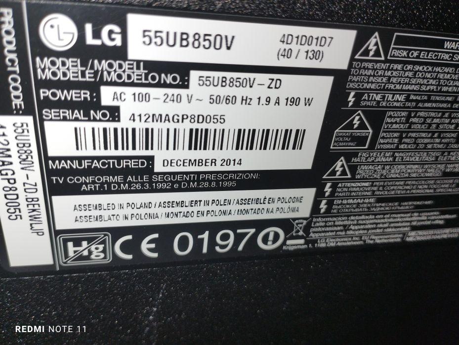 Telewizor LED LG 55UB850V 55 cali 4K UHD 3D