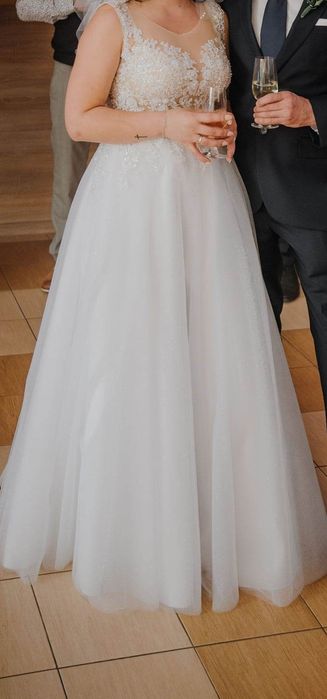 Suknia ślubna +halka +welon+narzutka na ramiona