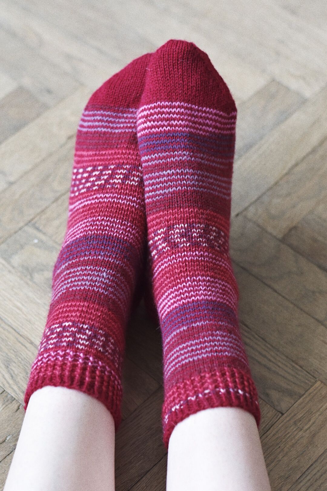 Шкарпетки вовняні ручної роботи в'язані Носки шерстяные ручной вязки