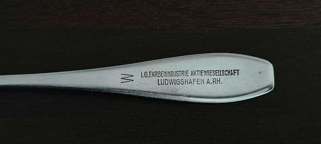 Niemiecka ŁYŻKA z II Wojny Światowej WMF CROMARGAN I.G Farbenindustrie