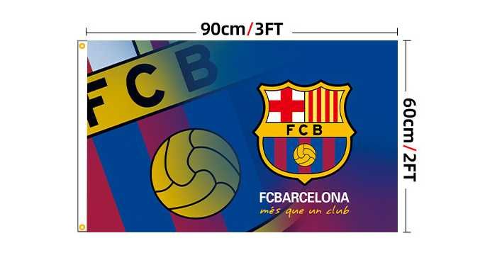 Flaga FC Barcelona wymiary 60x90cm + brelok GRATIS