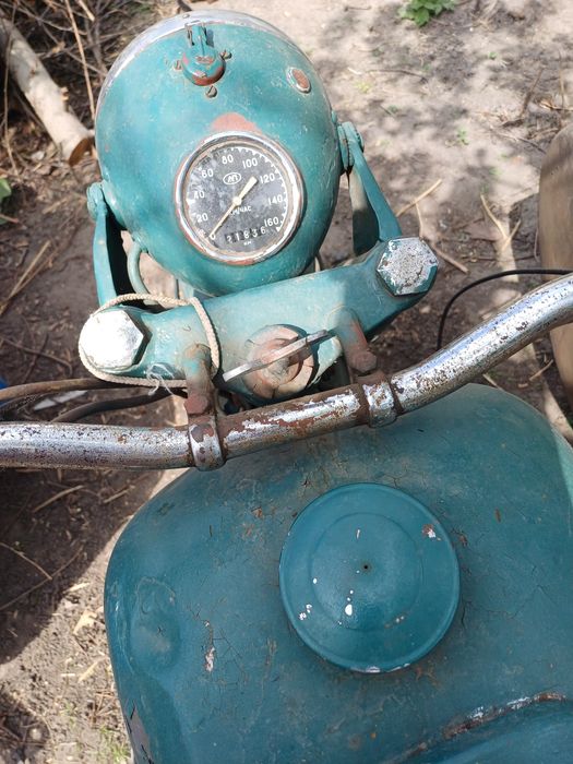 М72, 1955 р. оригінал на ходу із коляскою поч. 1950-х рр.