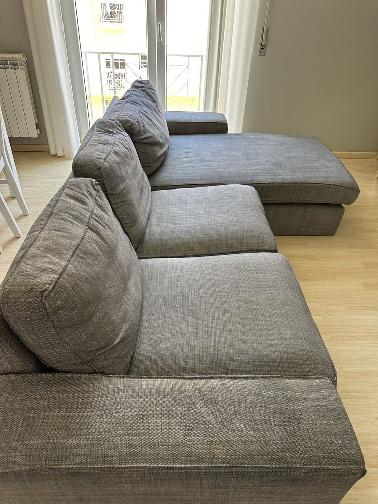 Sofa Ikea 3 lugares com Chaise Long