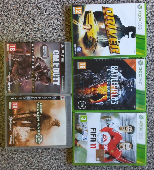 Conjunto de 5 jogos Xbox 360/Playstation 3