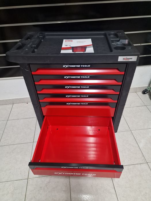 Carrinho de ferramenta de 6 gavetas 4 completas novo