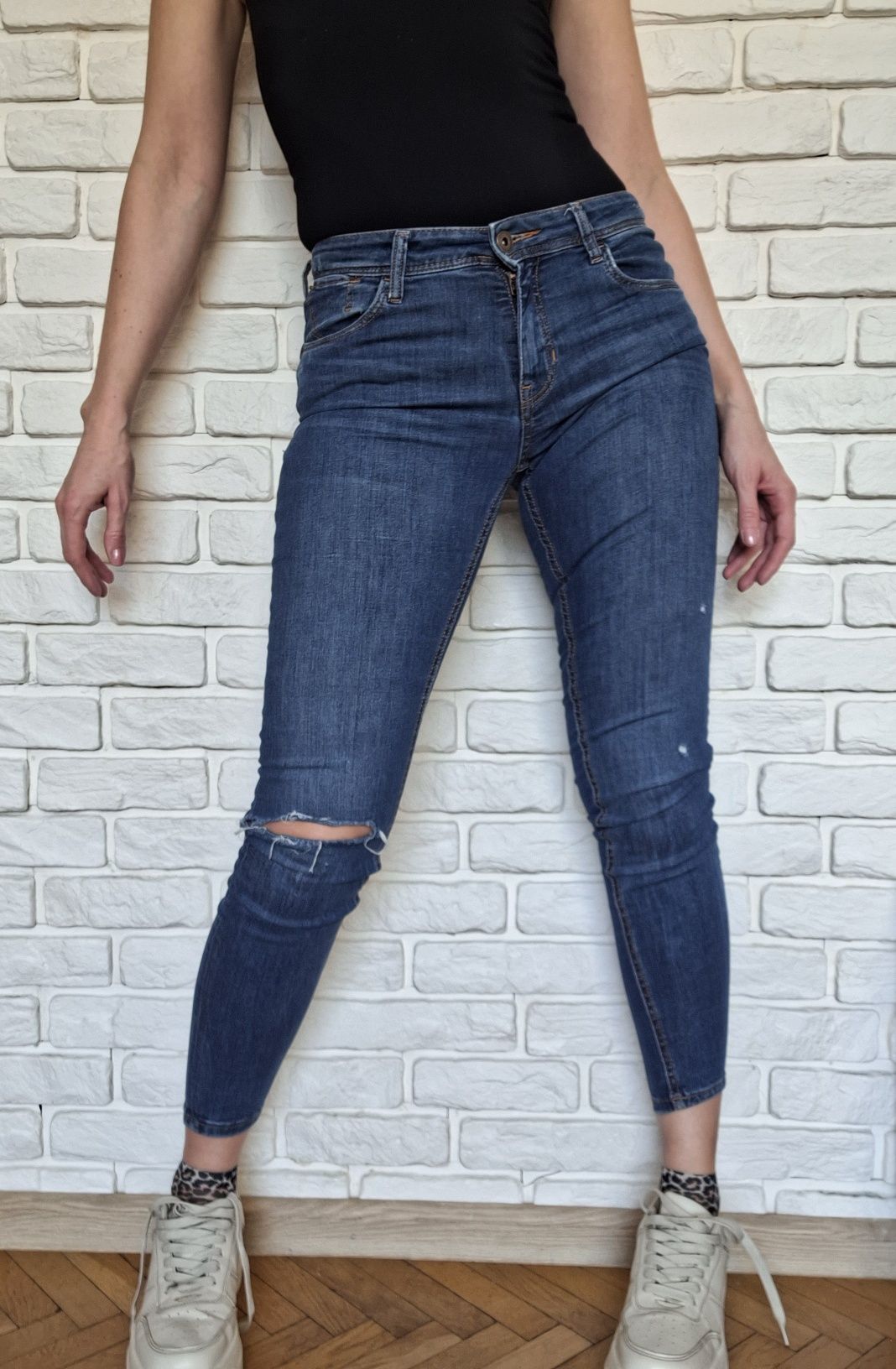 Bershka 36 Rurki Skinny Leg Slim Jeans S
