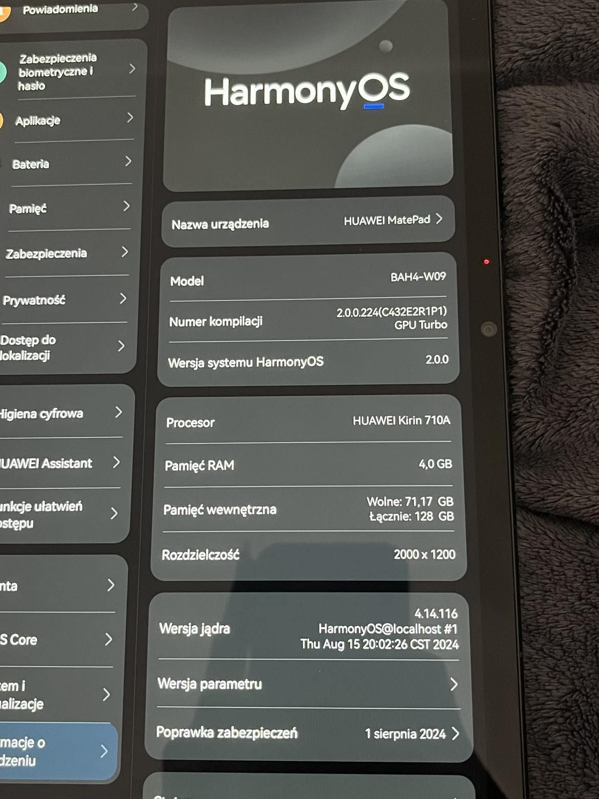 tablet Huawei Matepad + rysik + pokrowce