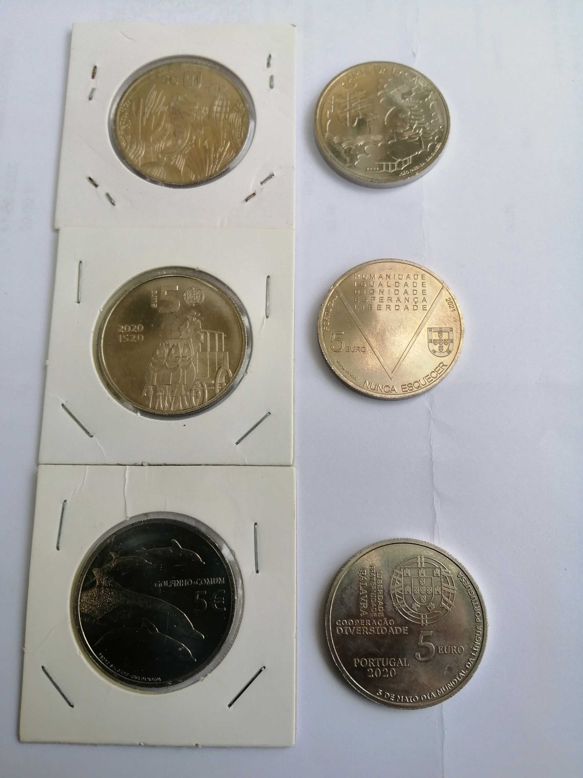 Moedas de 5 euros. Diversas