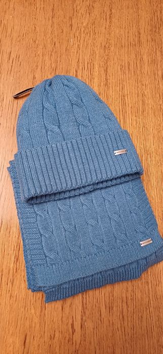 Komplet damski Wittchen czapka i szalik z warkoczami  99-SF-021-N