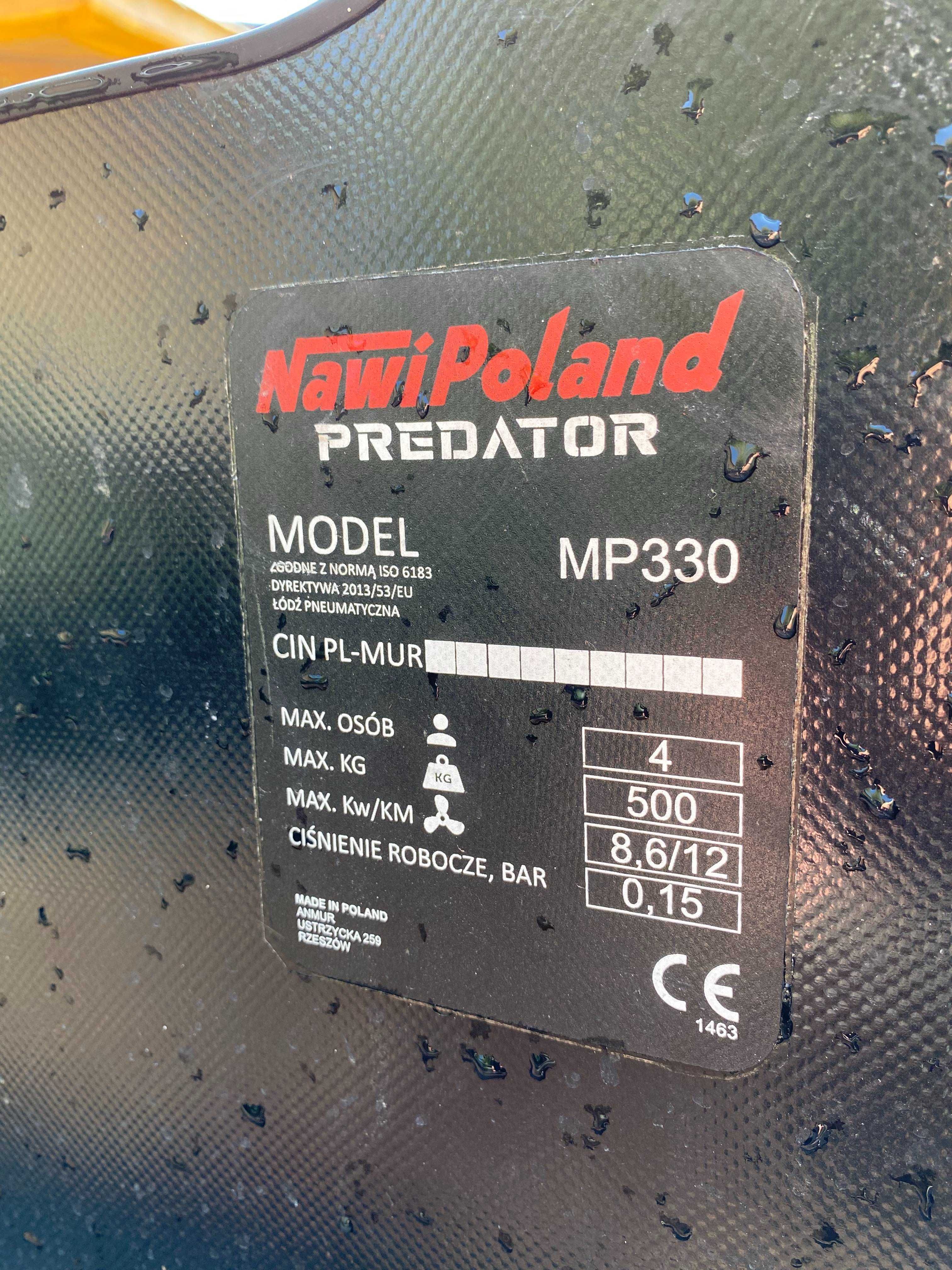 Ponton wędkarski motorowy NawiPoland PREDATOR MP330 podłoga dodatki