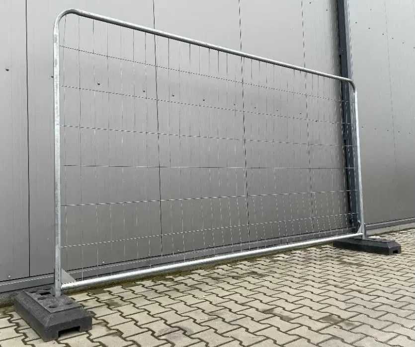 Panel ogrodzenia budowlanego tymczasowego owalny wzmocniony 3,5x2 m