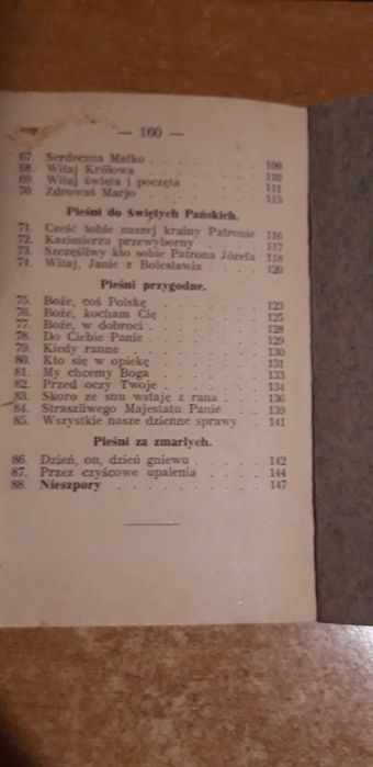 ZBIÓR PIEŚNI POBOŻNYCH -Ks.  Rankowski - Poznań 1928