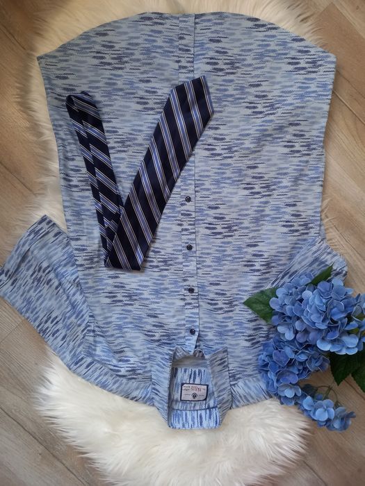Koszula niebieska Big Paris roz XL 43 , 44 krótki rękaw