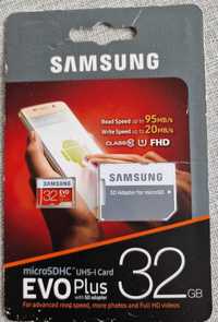 Karta SD, nowa 32GB Samsung EVO do 95MB/s