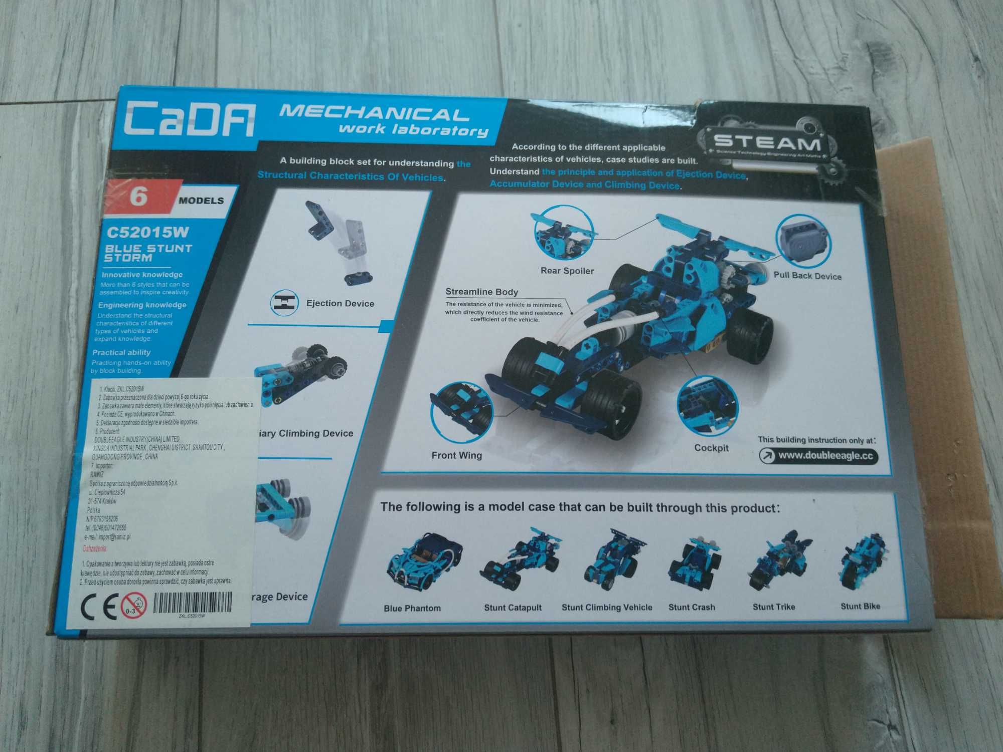 Klocki techniczne CaDA 509 el. Zestaw 6 pojazdów C52015W