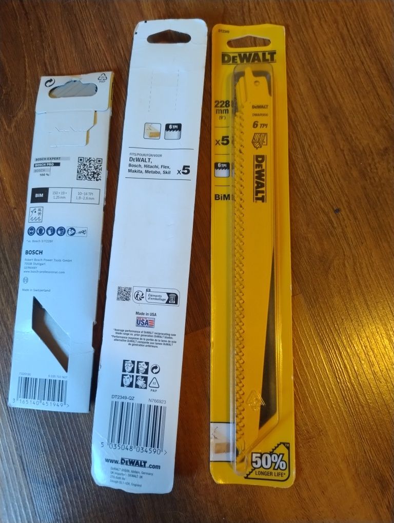 DeWalt Bosch Brzeszczot do pił do drewna 150 i 228mm 15szt Lisica