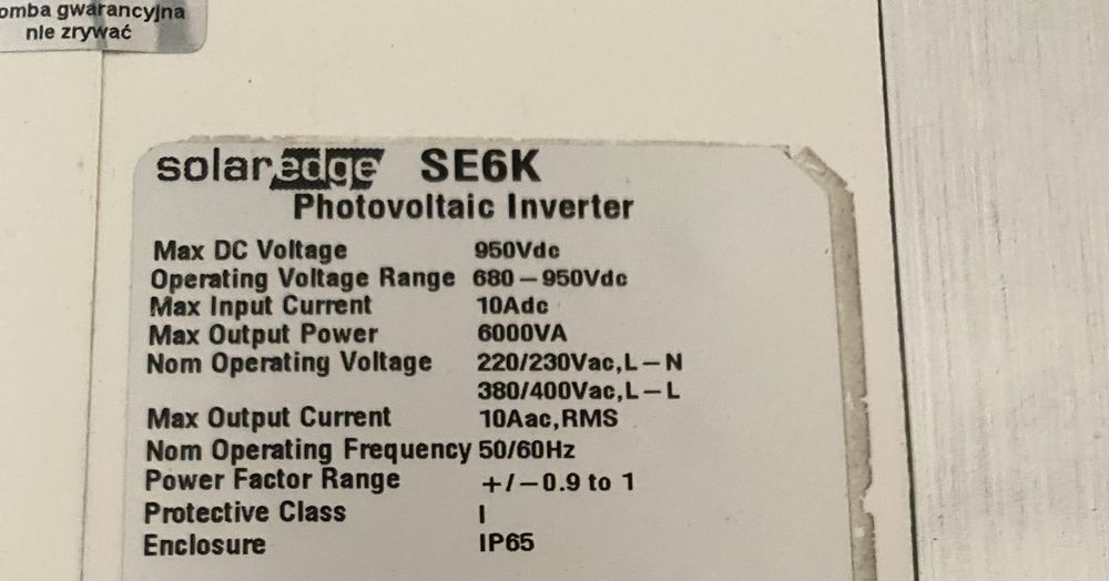 Falownik SolarEdge SE6K
