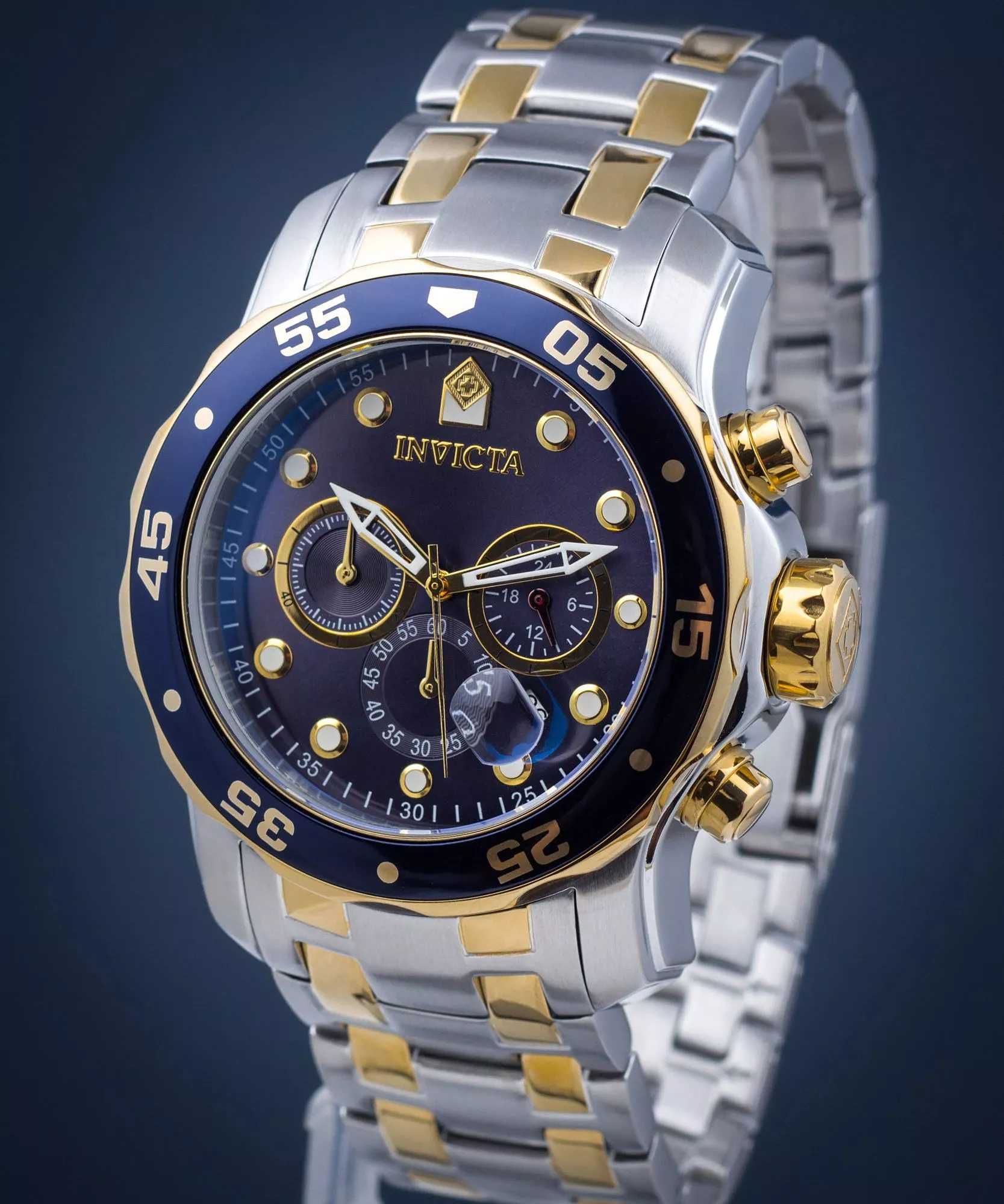 Чоловічий кварцовий годинник Invicta Pro Diver Scuba 48 мм