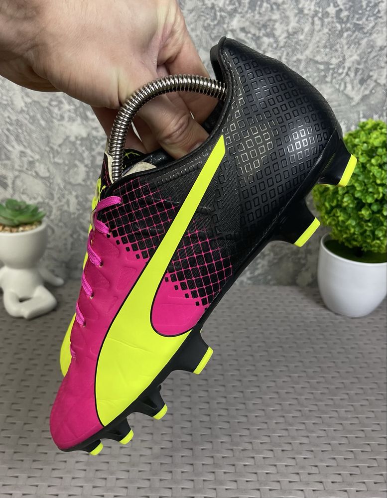 Puma Evo speed бутсы копы сороконожки 41-42 размер футбольные яркие