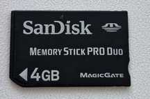 Karta pamięci SANDISK Memory stick pro duo 4gb magicgate