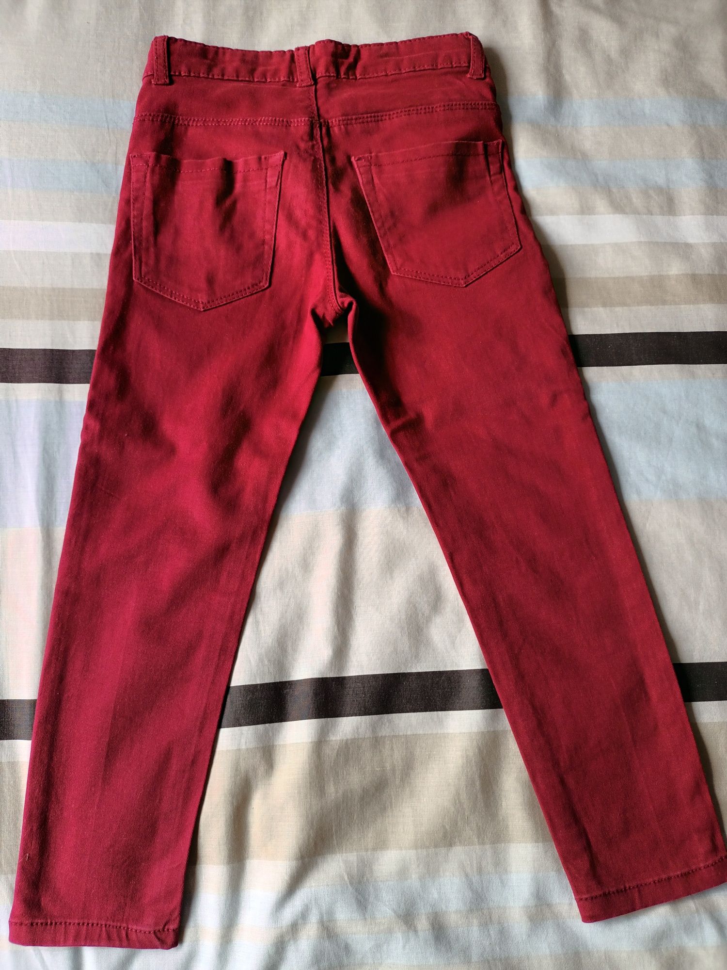 Calça sarja menino bordoux 5-6 anos