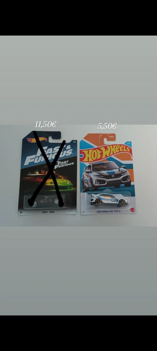 Hotwheels honda e bmw